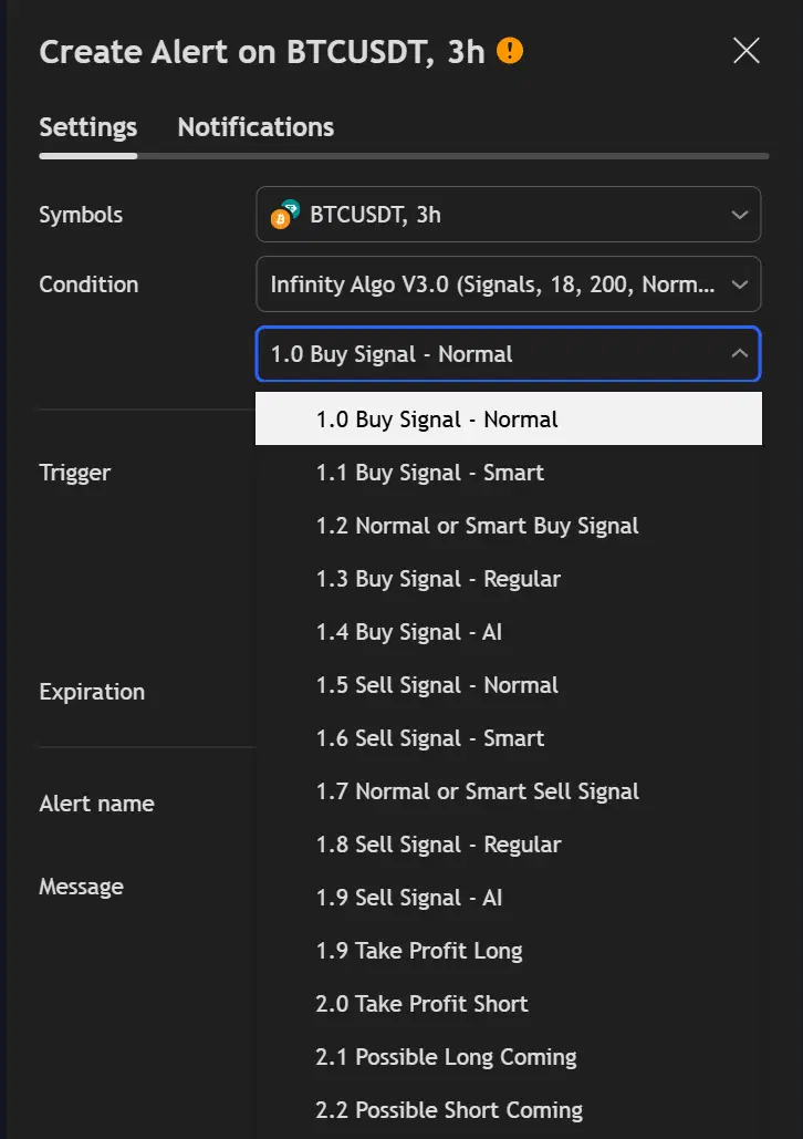 Alert Selection